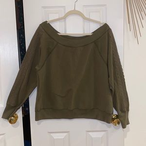 A&F - Olive green sweater top